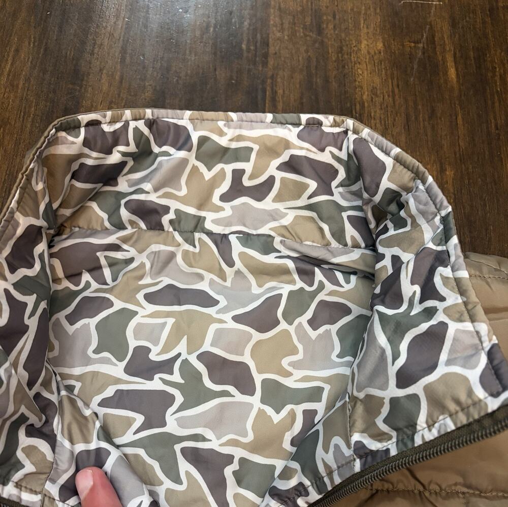 Men’s 3XL XXXL Local Boy Insulated Reversalble Vest Camo / Tan / Brown